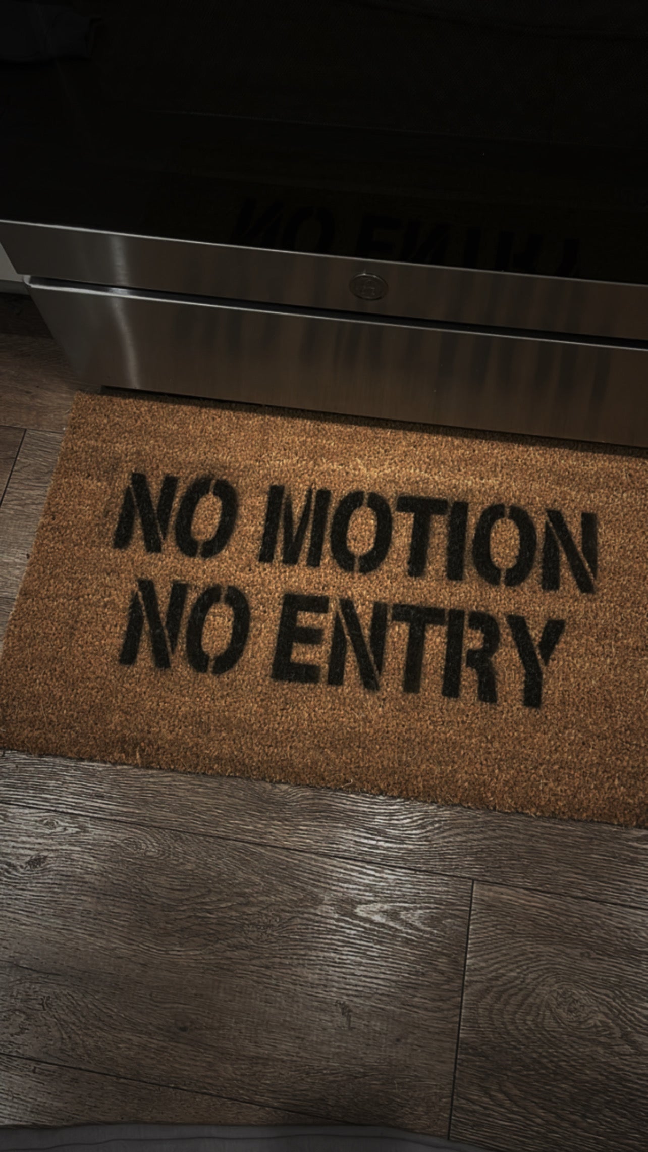 No Motion No Entry Decorative Mat