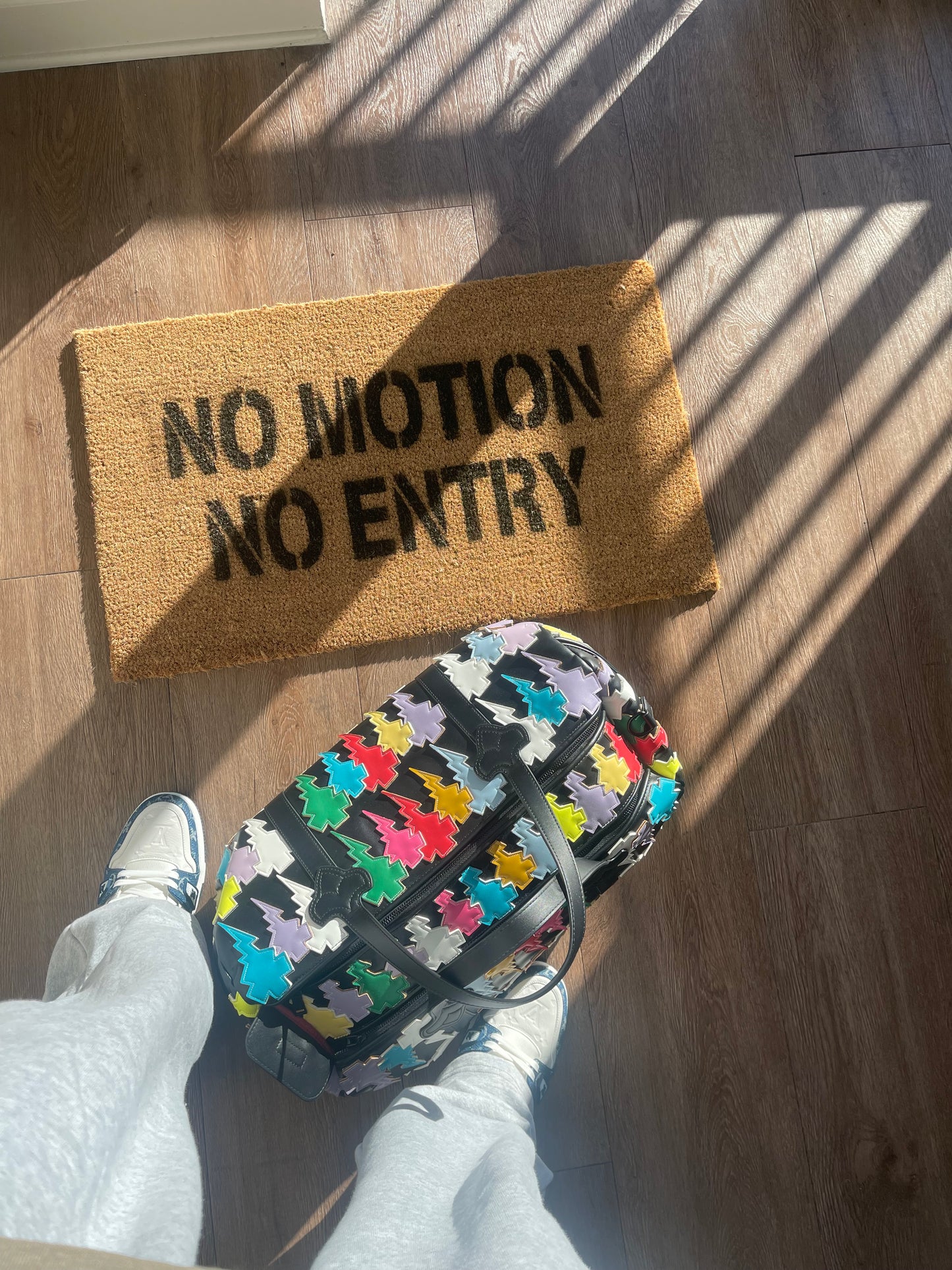 No Motion No Entry Decorative Mat